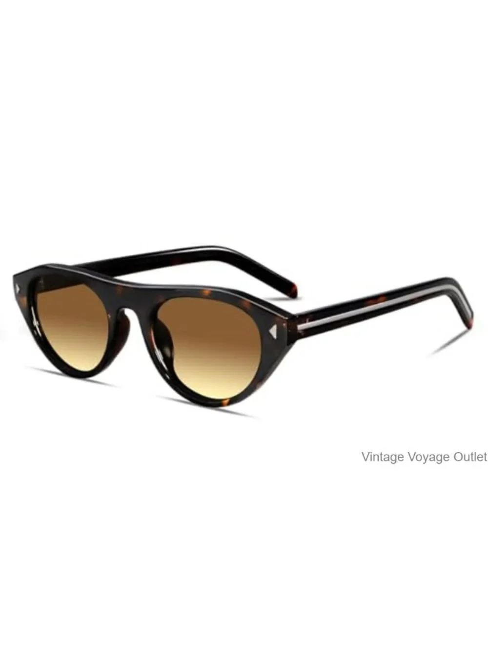 Retro Cat Eye Oval Sunglasses Women Men UV400 Protection Lightweight Travel